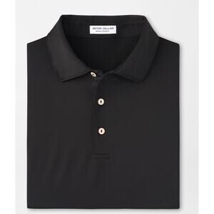 Peter Millar Shirt Mens 2XL Golf Polo Black Summer Comfort Performance Stretch